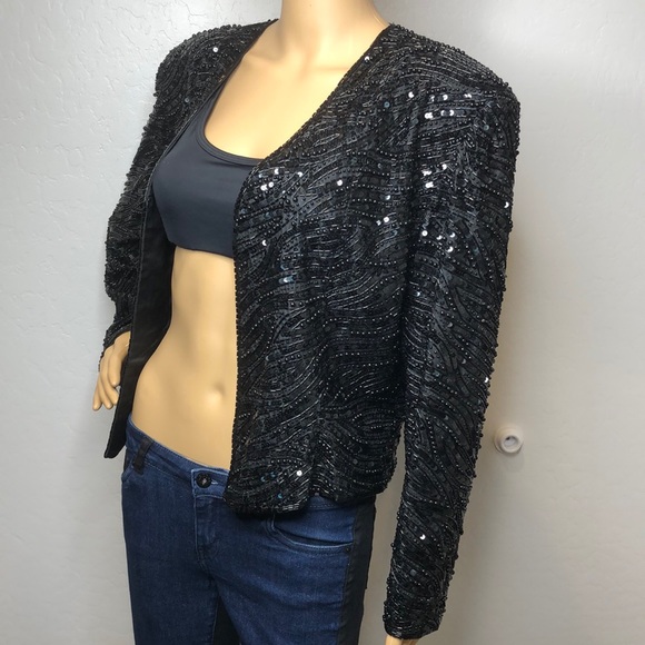 De Oscar Collection Beaded Jacket Size 8 - Picture 7 of 8